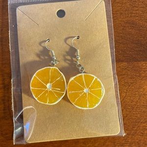 Orange slice earrings